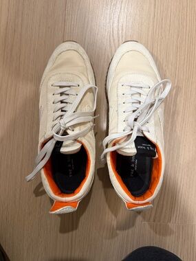 rag & bone Cream Sneakers with Orange Lining